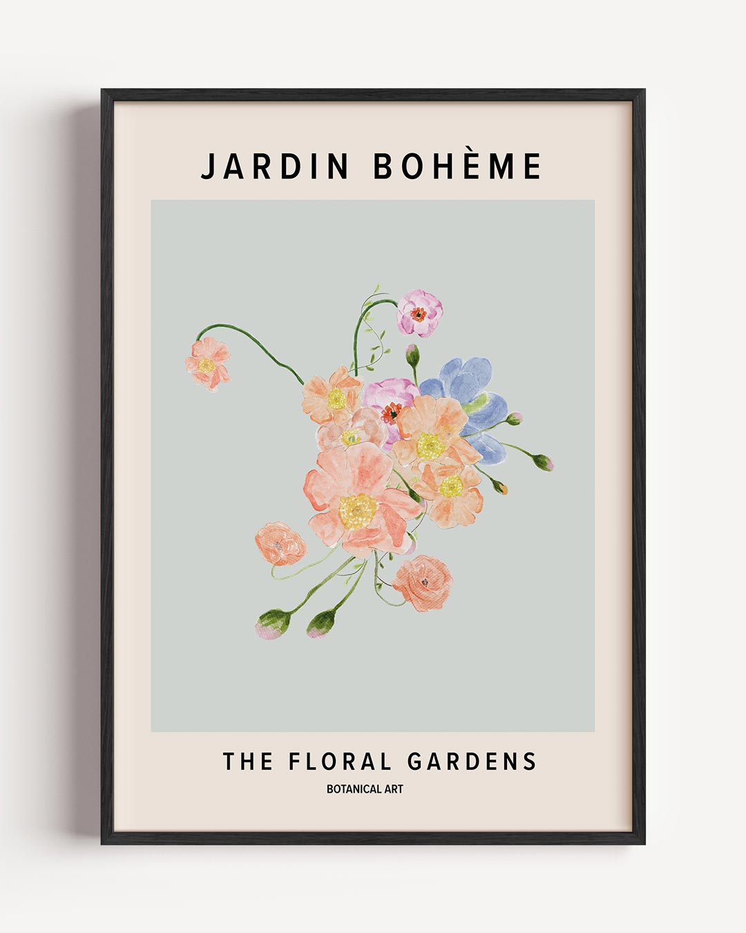 Boheemse Bloementuin – boheme portret poster als wanddecoratie