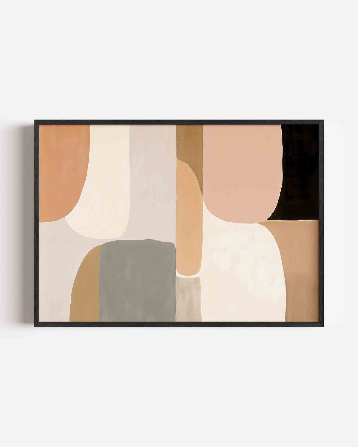 Abstracte vormen – kleurrijke abstracte landscape poster als wanddecoratie