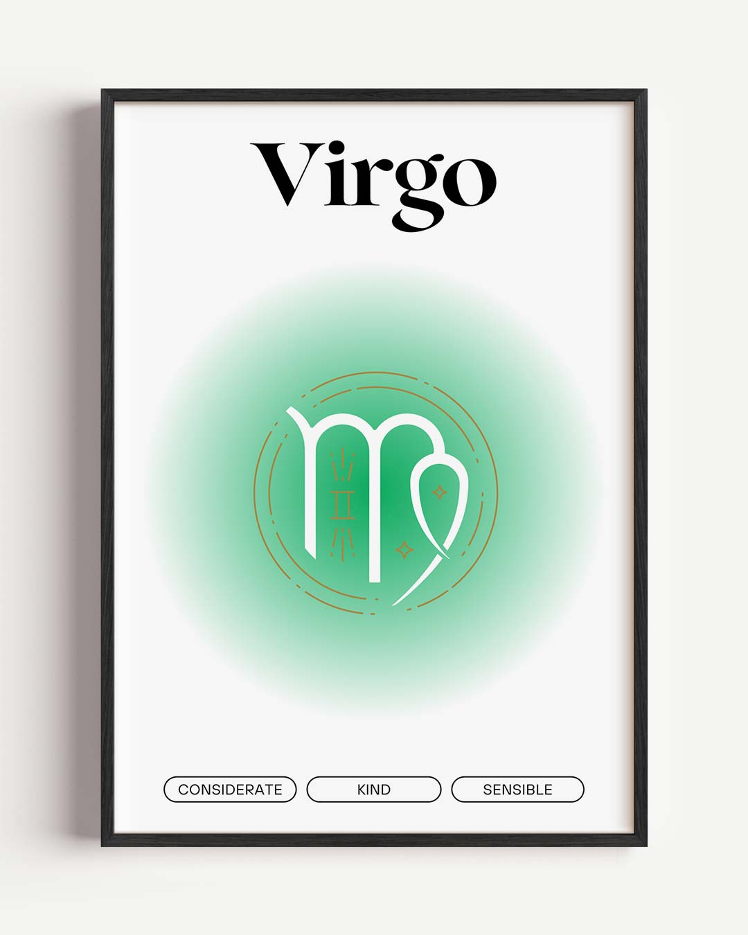 Virgo Zodiac – mindful portret poster als wanddecoratie