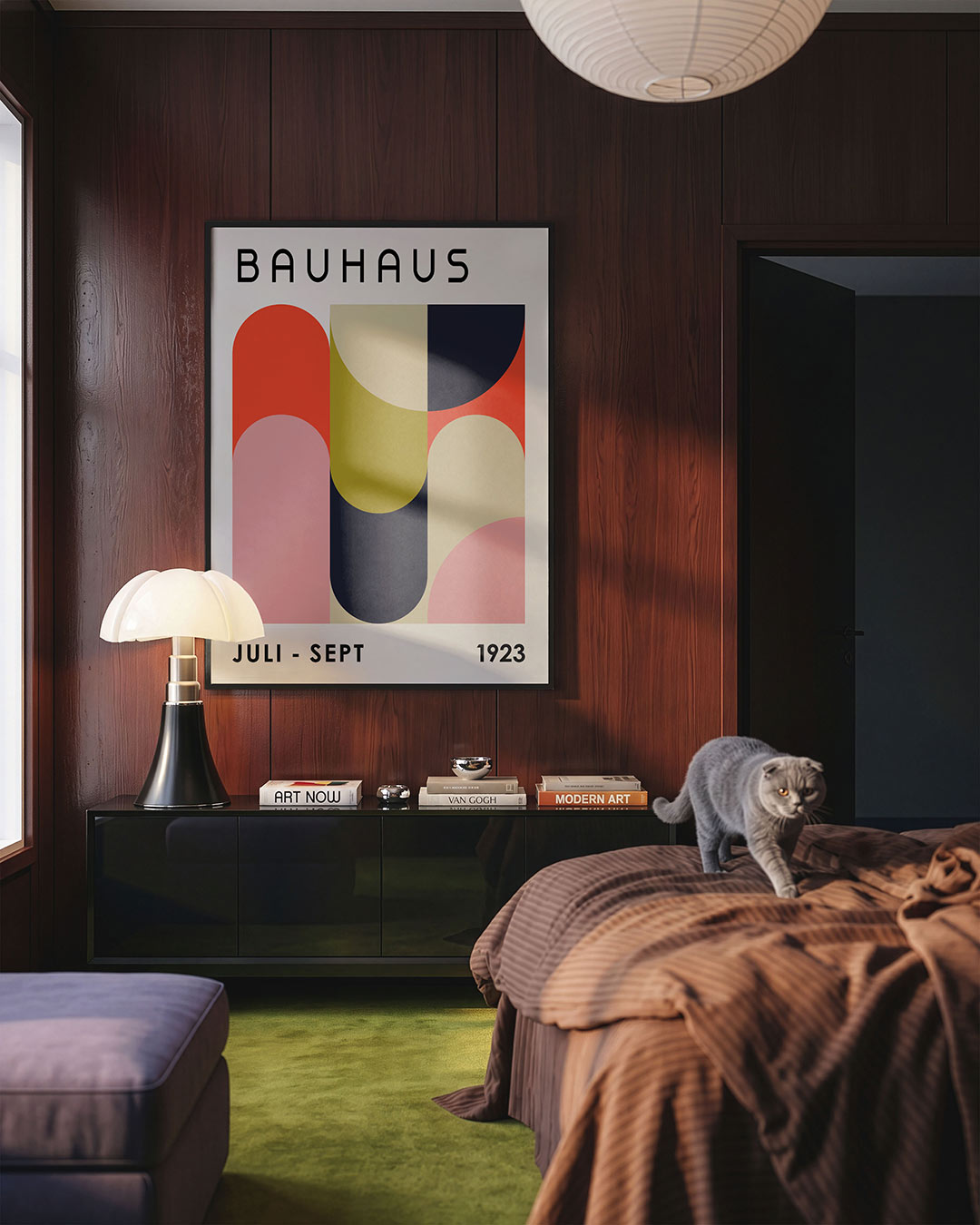 Vorm en kleur – geometrische Bauhaus poster in staand formaat
