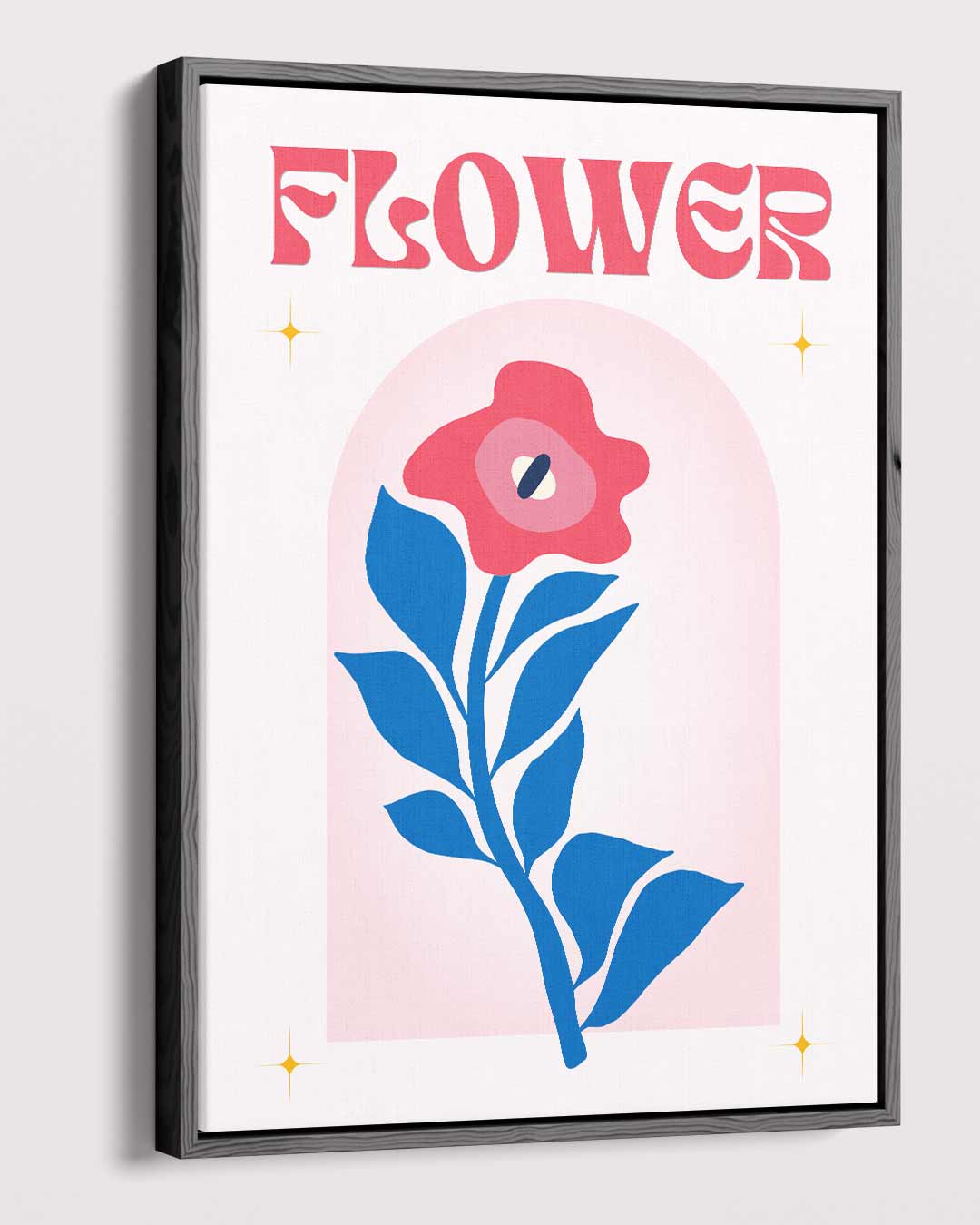 Retro Bloemenposter – dibond kunstwerk als wanddecoratie