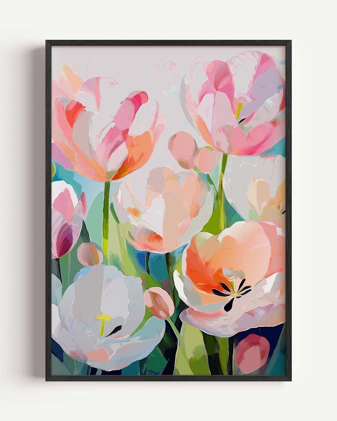 Kleurvolle Bloemenpracht – zomer portret poster als wanddecoratie