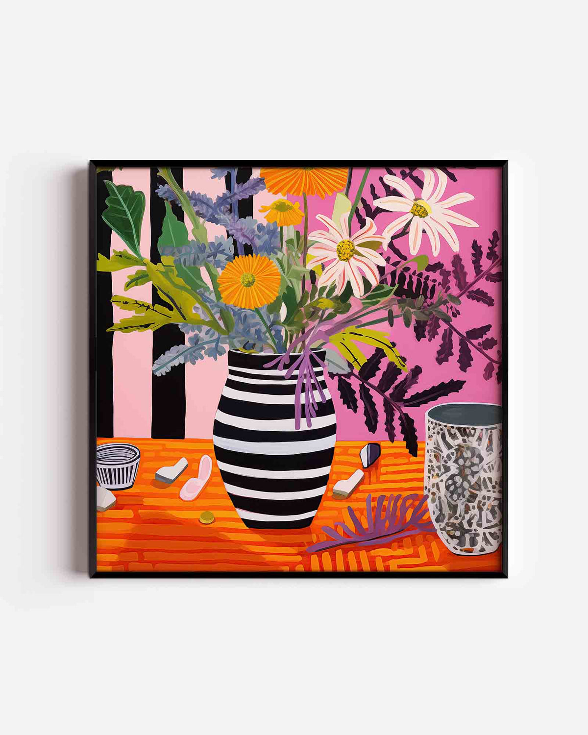 Bloemen in vaas – bloemen vierkante poster als wanddecoratie