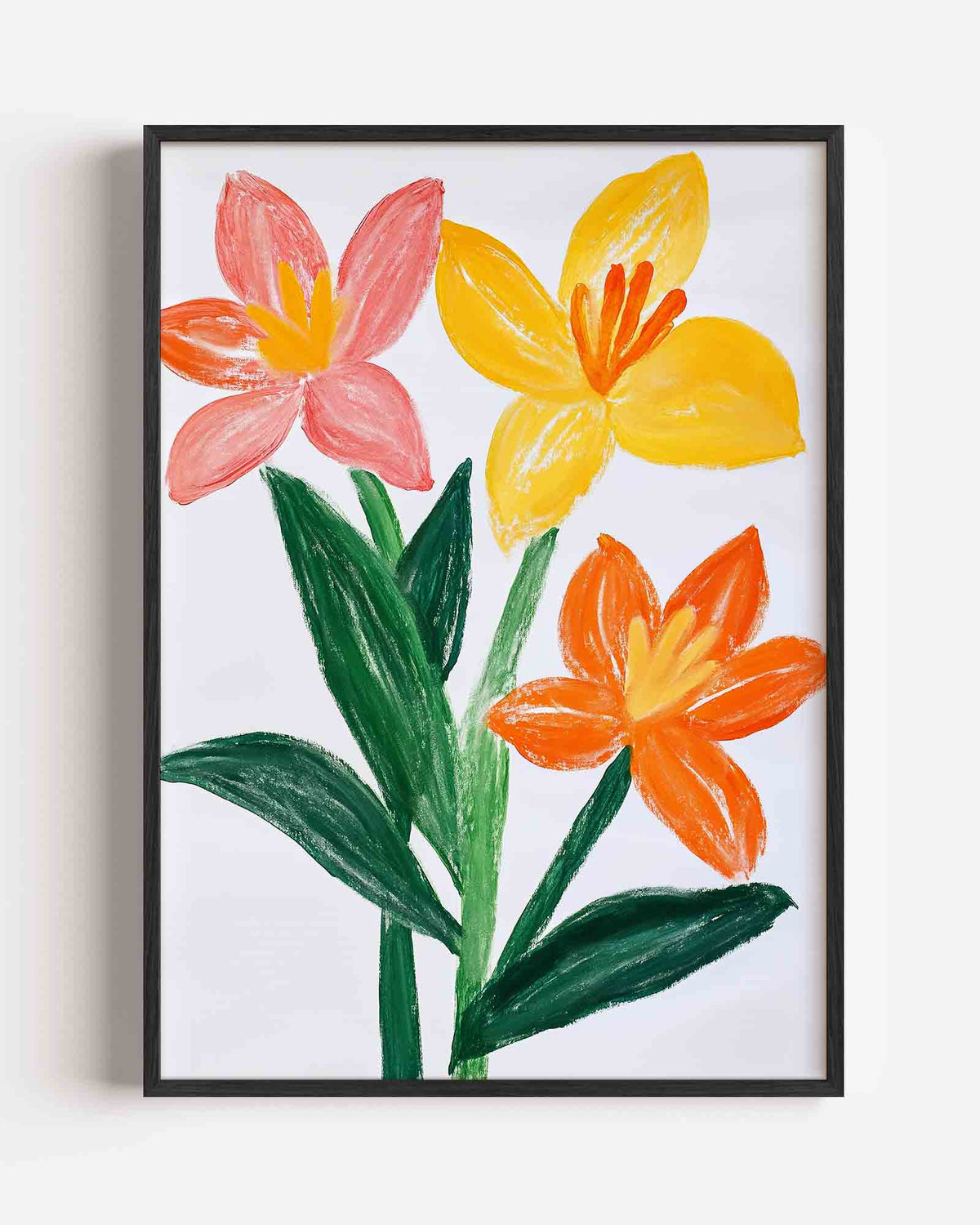 Bloemen in felle kleuren – bloemen portret poster als wanddecoratie