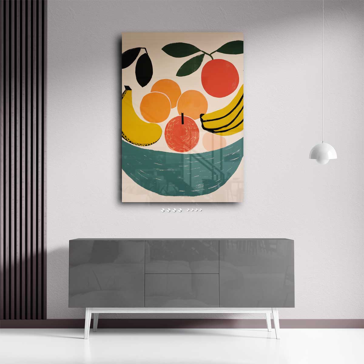 Vrolijk Fruit – plexiglas wanddecoratie in portret formaat