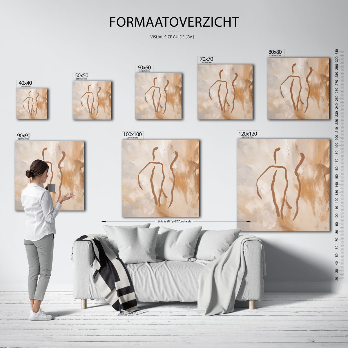 Abstracte figuren – vierkante muurposter met kleurrijke vormen