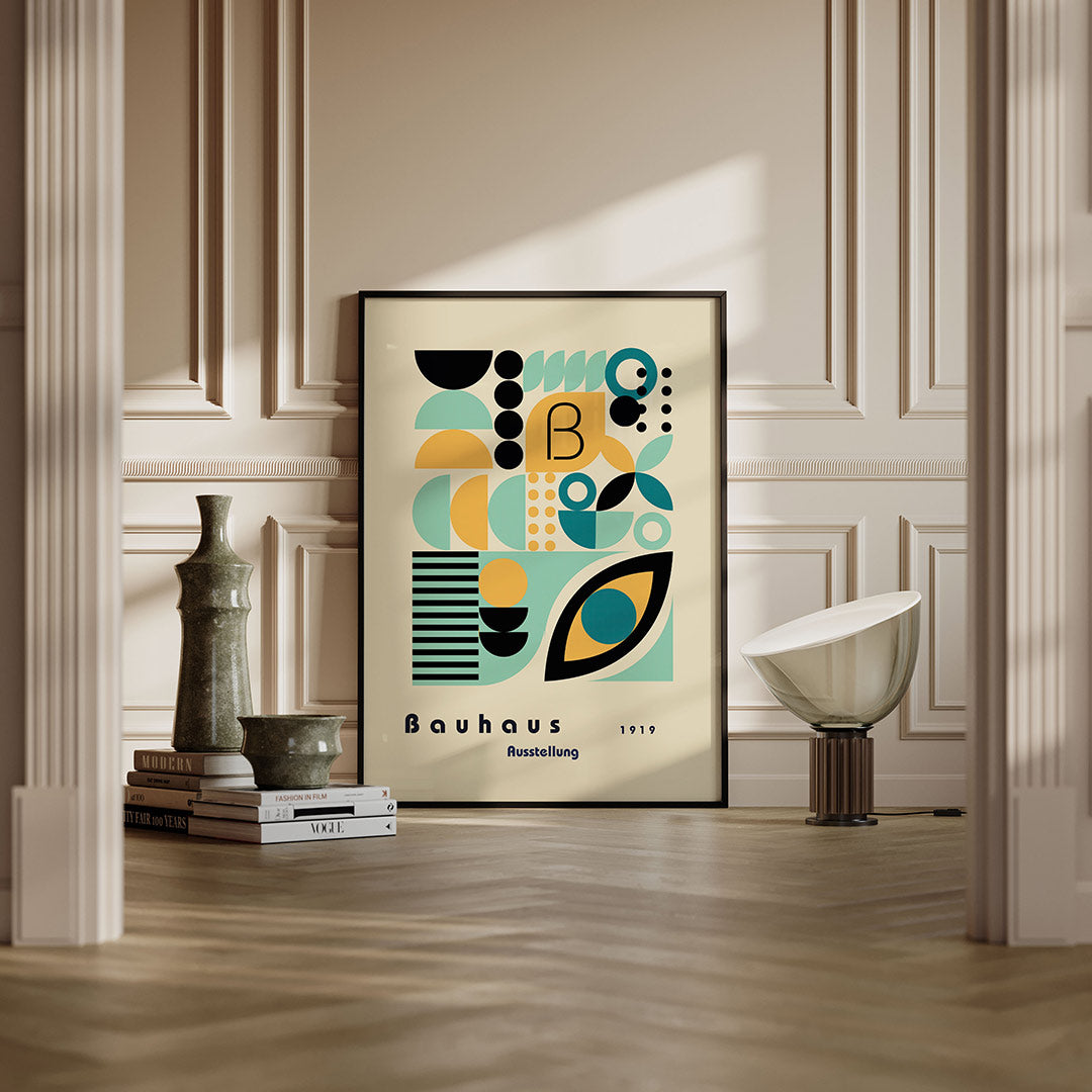 Vormen en vlakkenspel – moderne Bauhaus wandkunst als poster