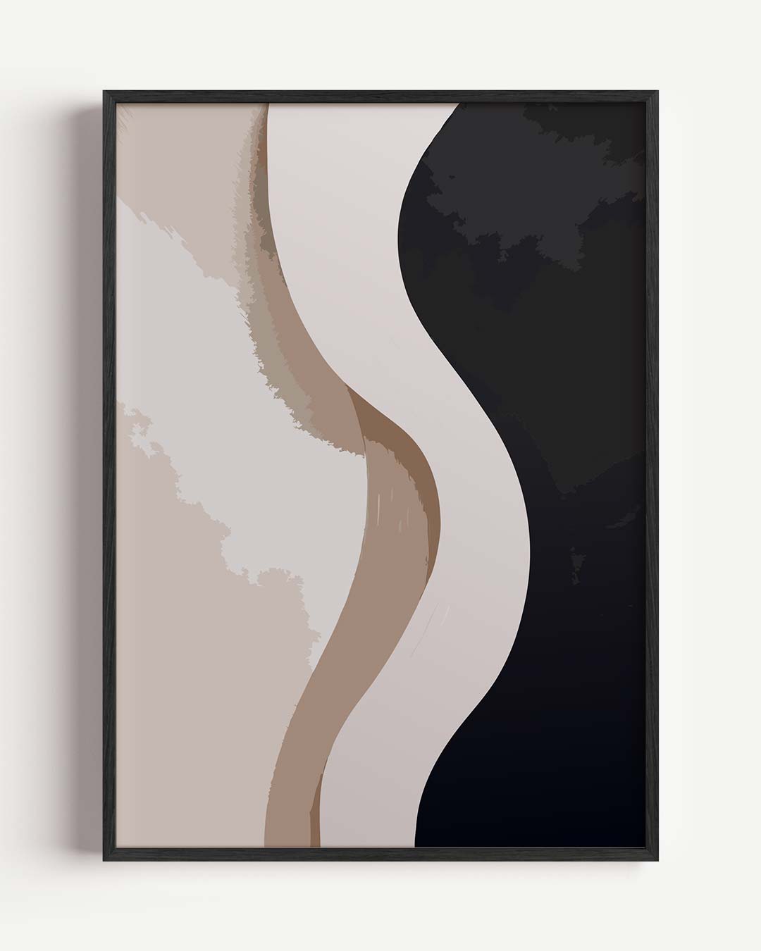 Subtiele Elegante Golven – kleurrijke abstracte portret poster als wanddecoratie