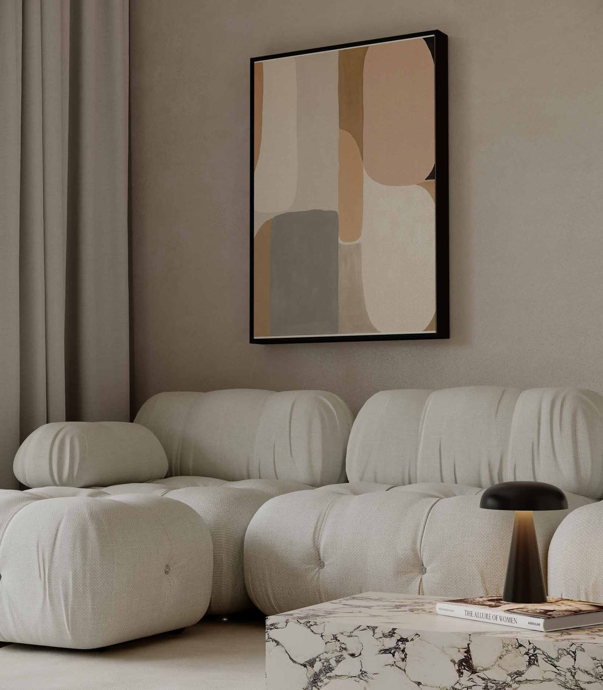 Aards Verlangen - Abstracte Harmonie in Kleur – dibond wanddecoratie in staand formaat