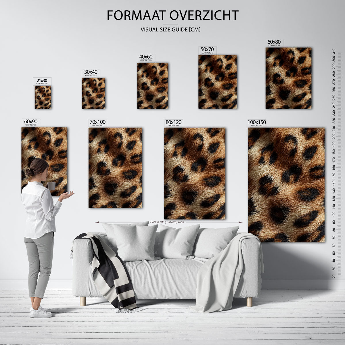 Luipaardprint – staande muurposter met safari thema