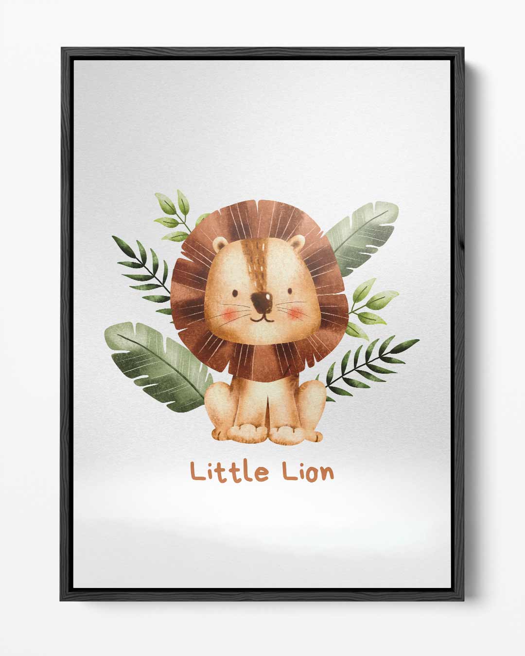 Schattig Leeuwtje in de Jungle – portret kunstwerk als wanddecoratie