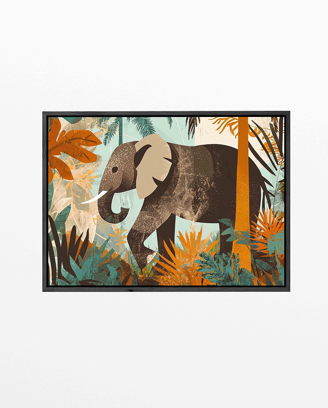 Olifant in jungle – Dieren kunstwerk – liggend dieren kunstwerk