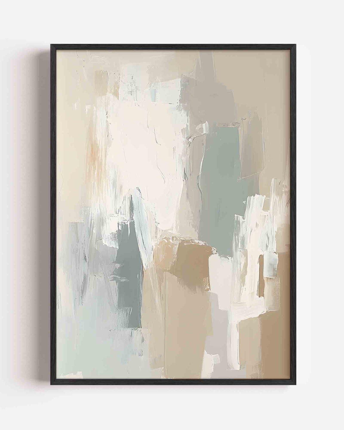 Abstracte beige en grijze – abstracte textuur portret poster als wanddecoratie