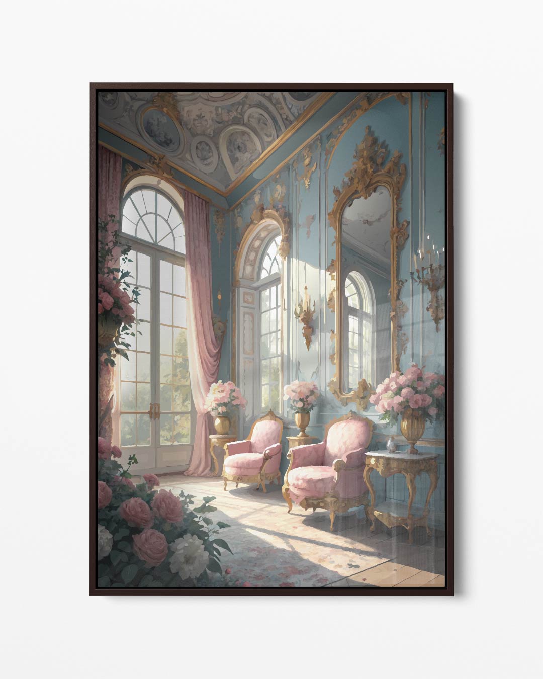 Romantische Salon Methamorfose – portret kunstwerk als wanddecoratie
