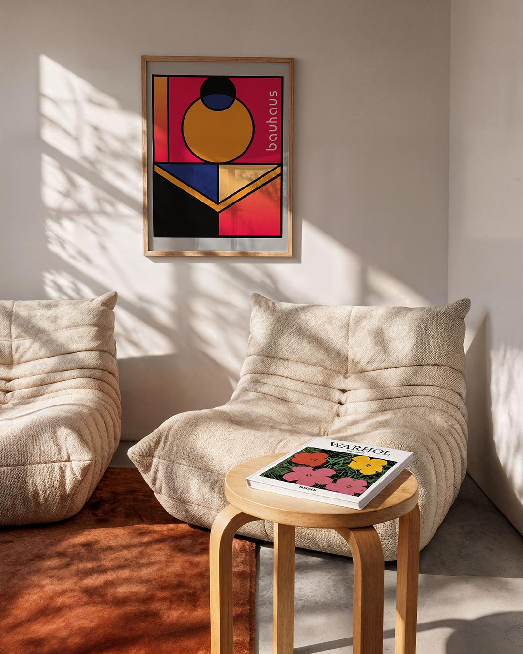 Vorm en kleur – geometrische Bauhaus poster in staand formaat