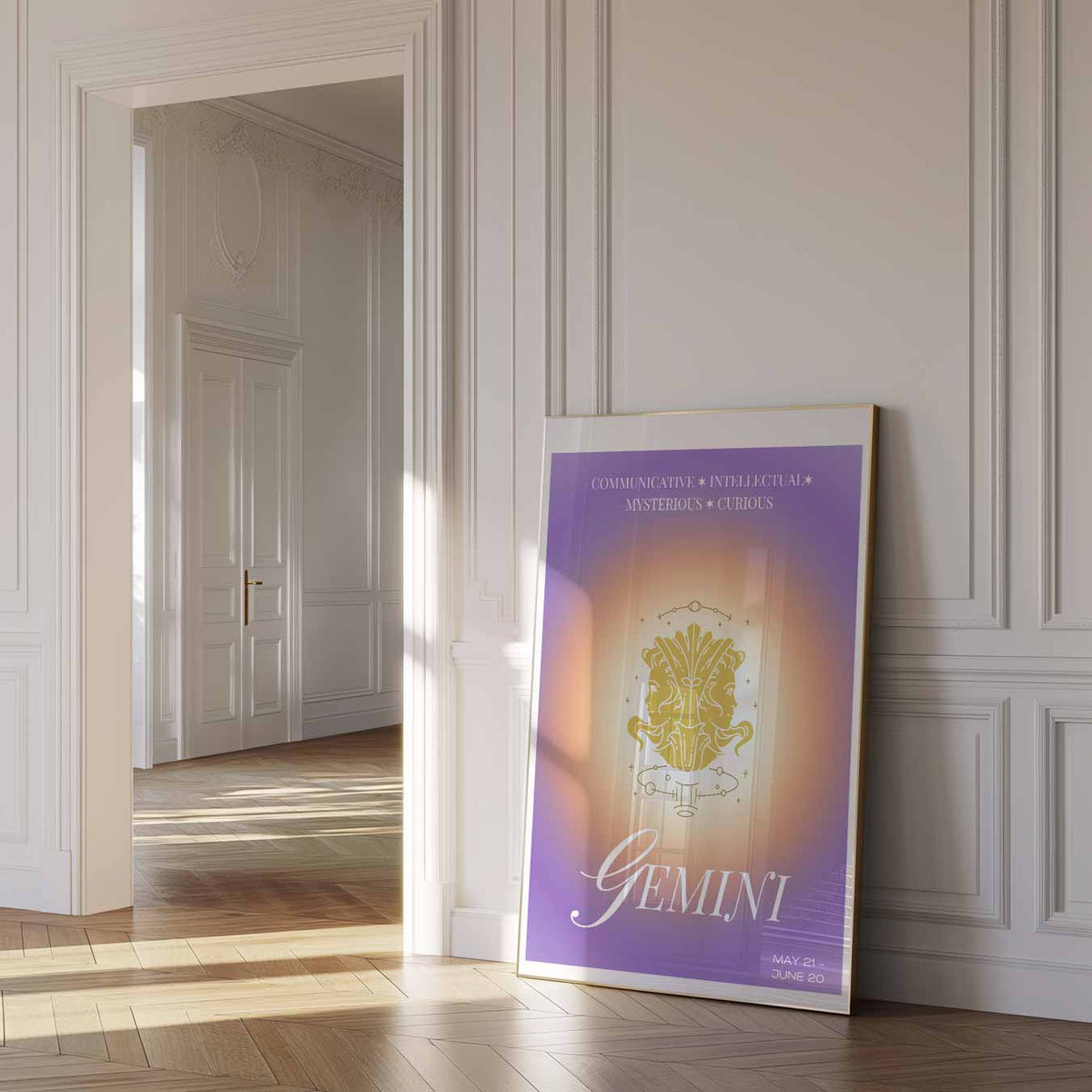 Stijlvolle Tweelingen – mindful poster in staand formaat