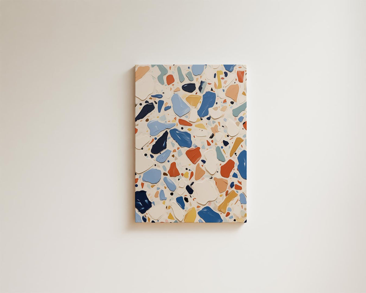 Levendig Terrazzo Inspiratie – modern portret kunstwerk van WallArtistic