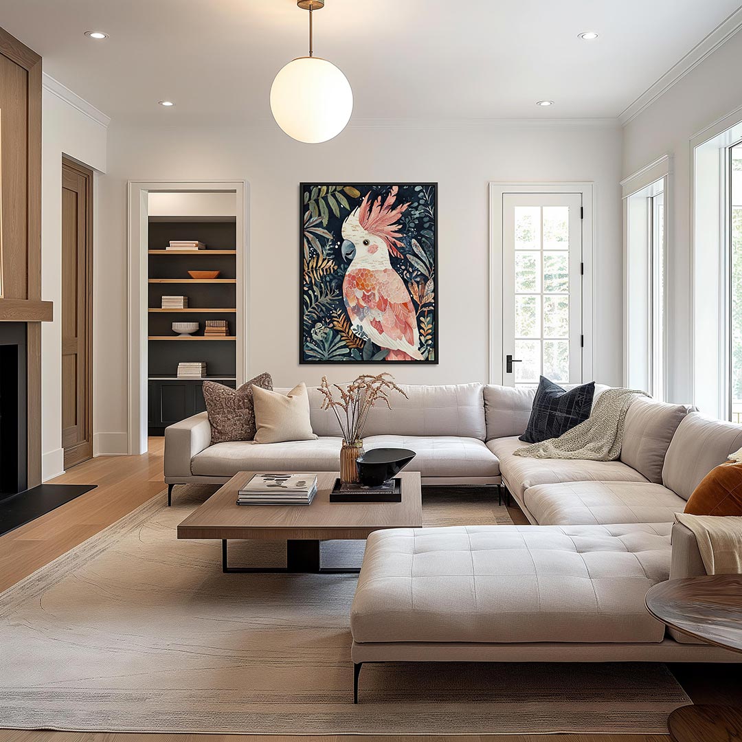 Vrolijke papegaai – staand wanddecoratie kunstwerk