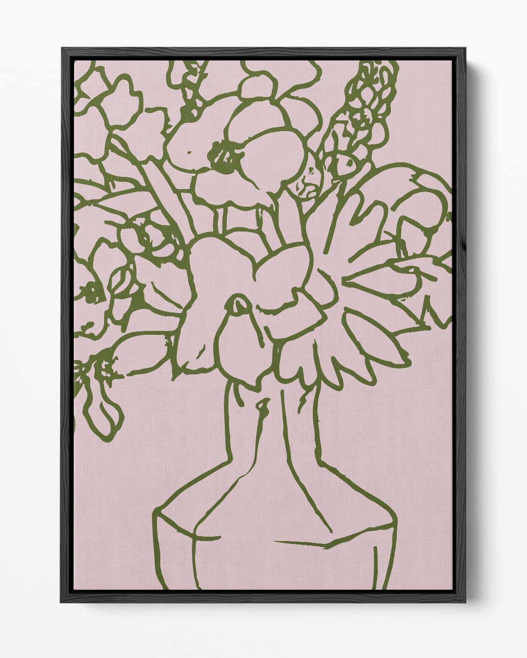 Bloemen in Lijn – portret kunstwerk als wanddecoratie