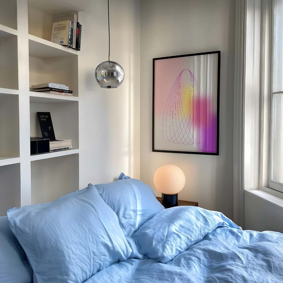 Vrolijke Kracht Visuals – staande kleurrijke abstracte wanddecoratie van WallArtistic