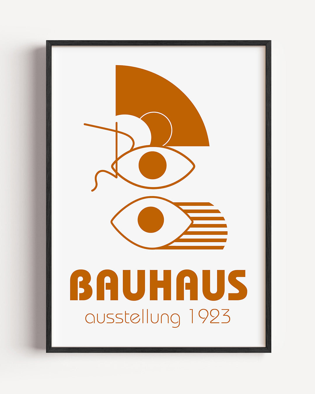 Oogvormen en lijnen – staande Bauhaus poster als wanddecoratie
