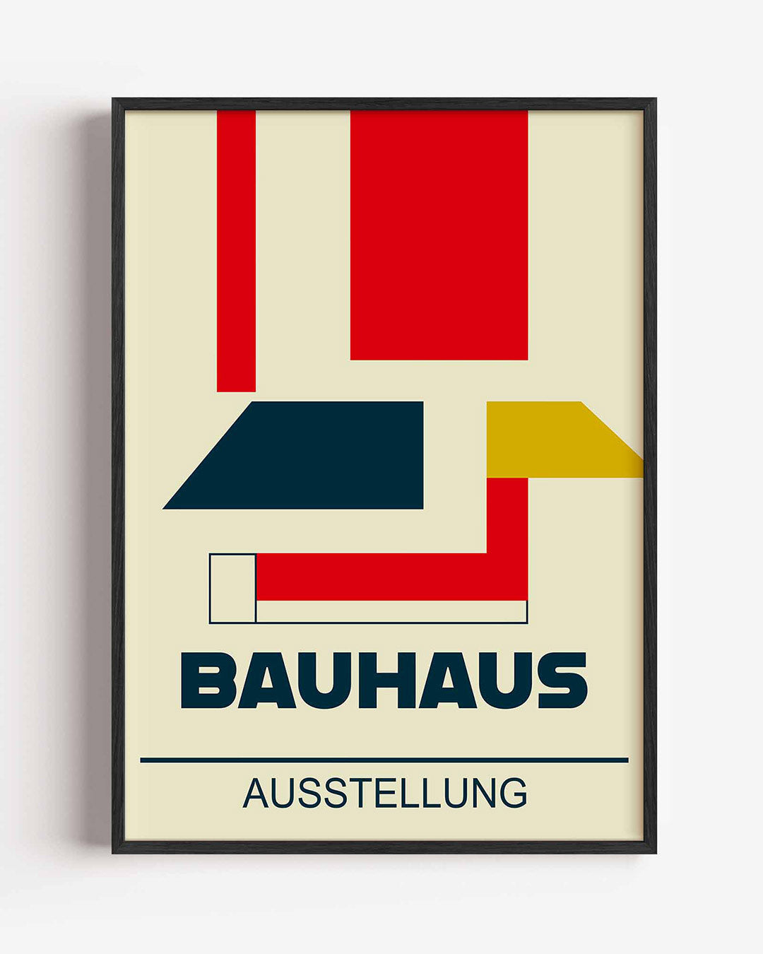 Vorm en kleur – staande Bauhaus poster als wanddecoratie