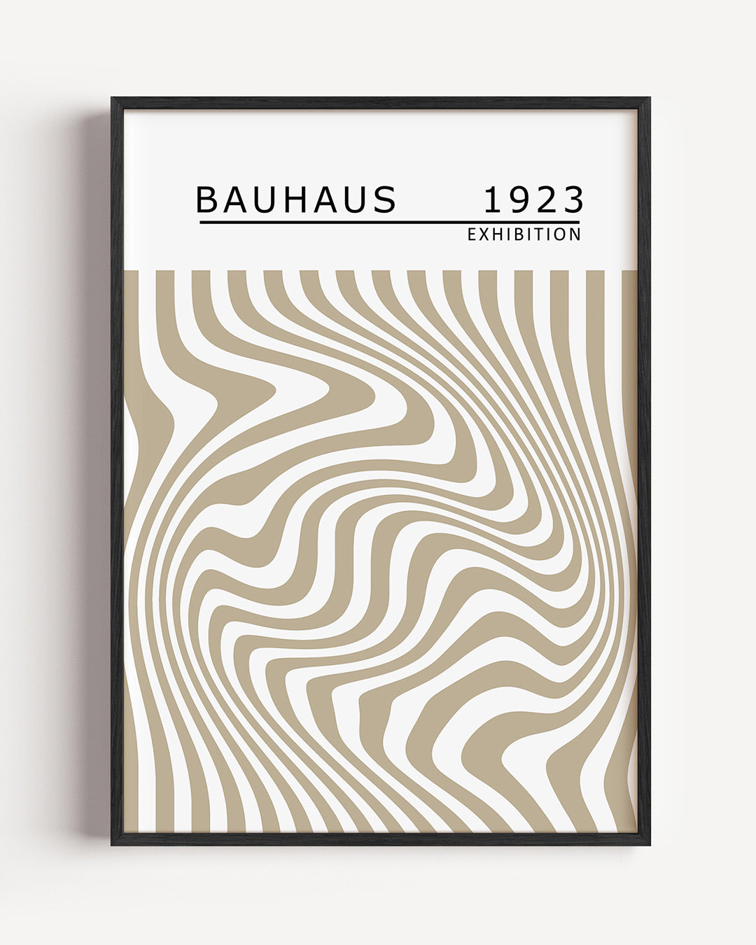 Golvend lijnenspel – staande Bauhaus poster als wanddecoratie