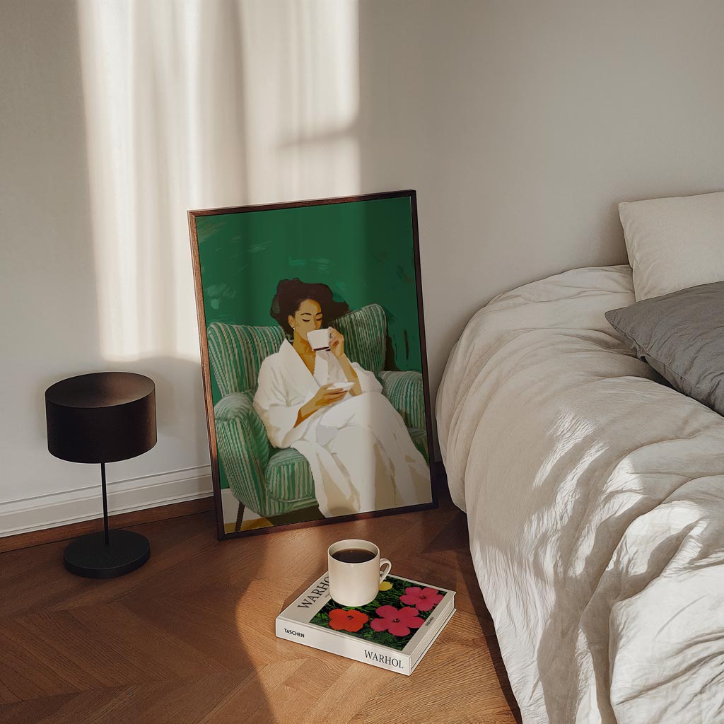 Ontspannen Ochtendmoment – staande zomer wanddecoratie van WallArtistic