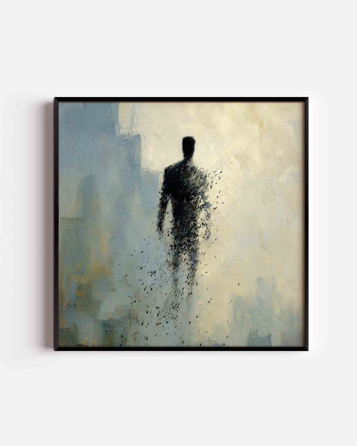 Vervagende figuur – abstracte vierkante poster als wanddecoratie