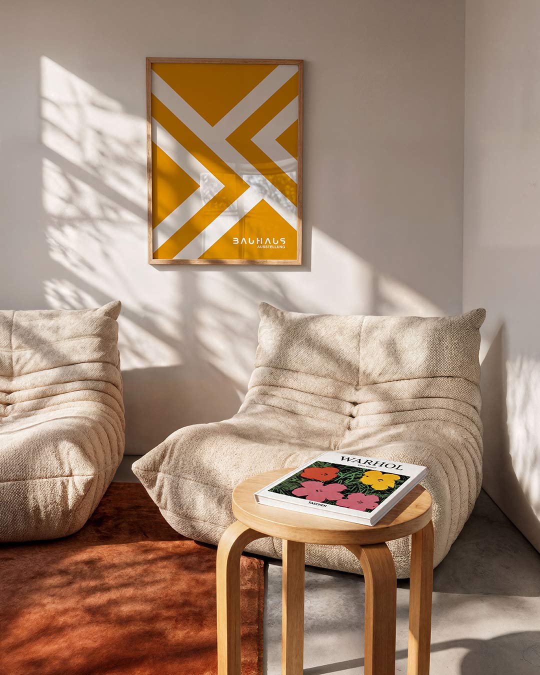 Lijnen en vlakken – moderne Bauhaus wandkunst als poster