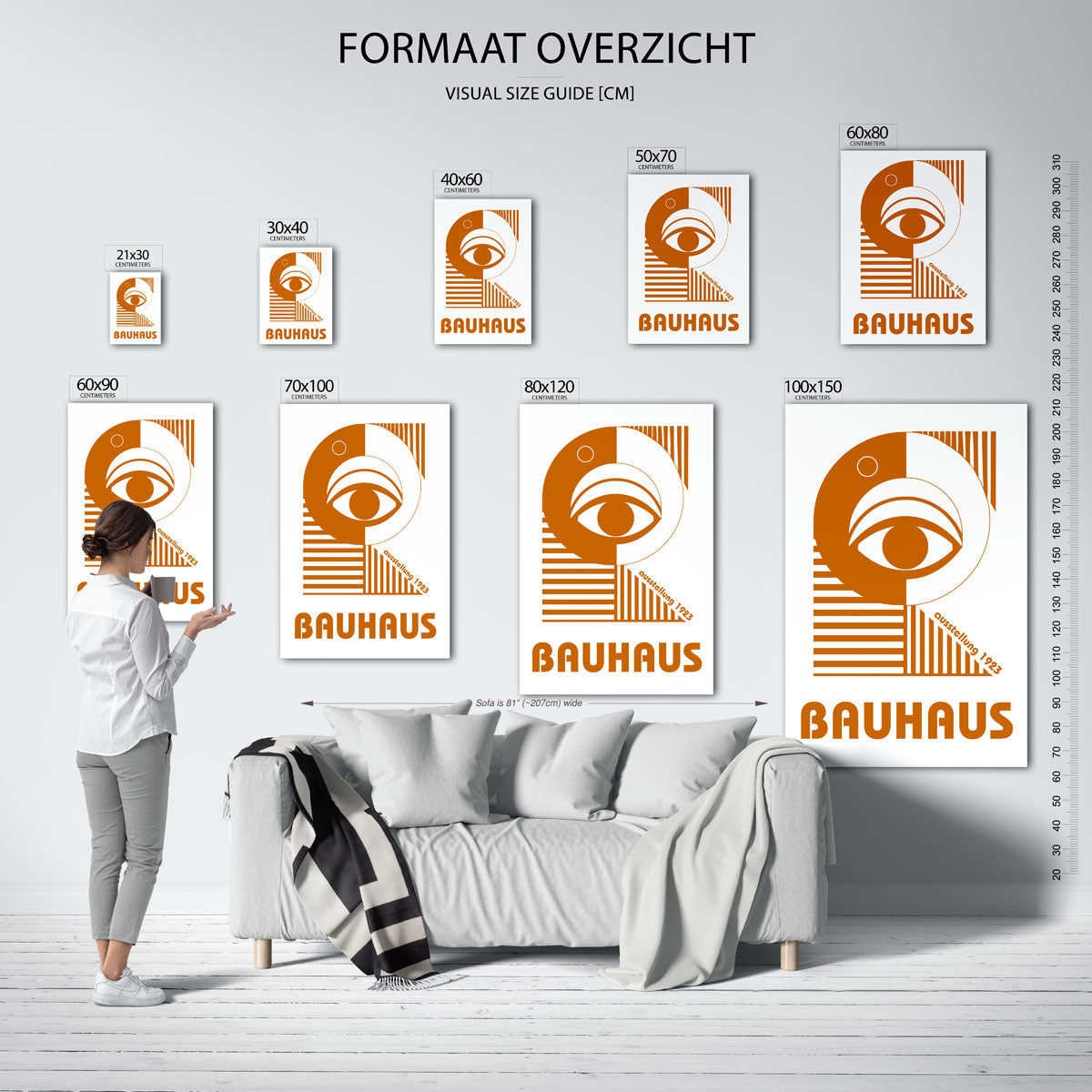  – geometrische poster in Bauhaus-stijl van WallArtistic