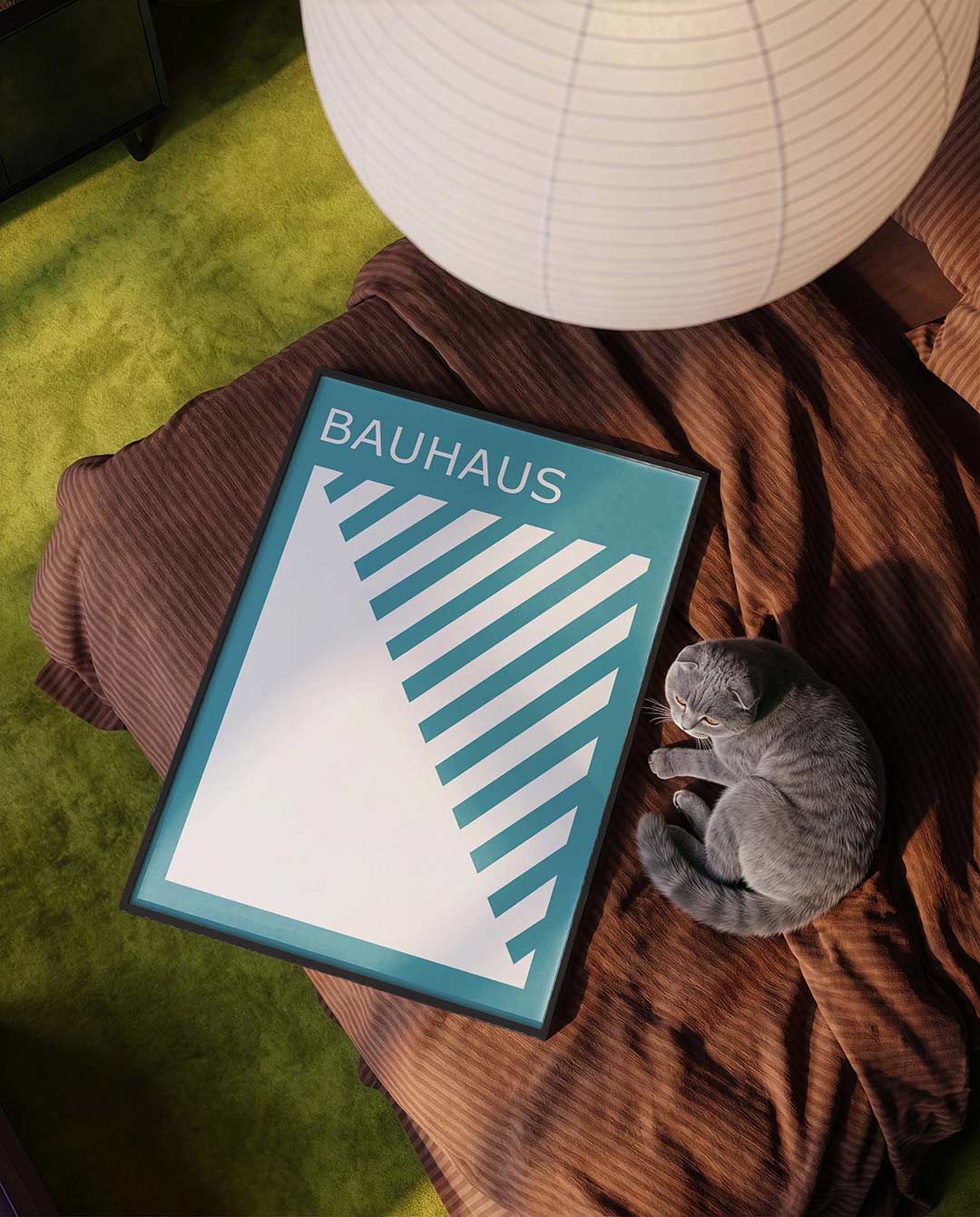 Lijnen en vlakken – moderne Bauhaus wandkunst als poster