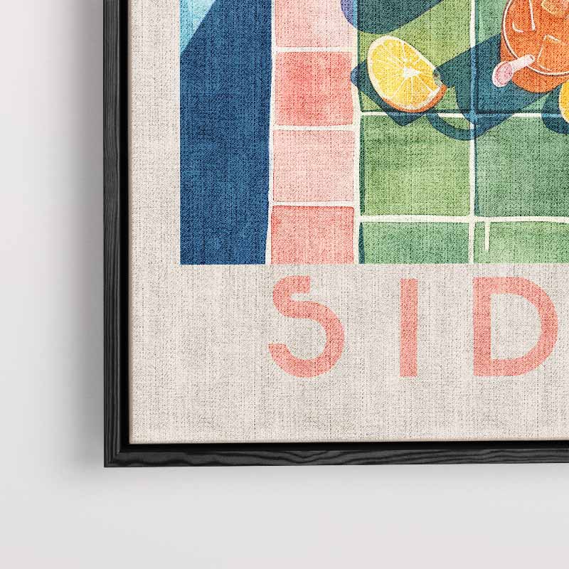 Poolside Dream – canvas wanddecoratie in portret formaat
