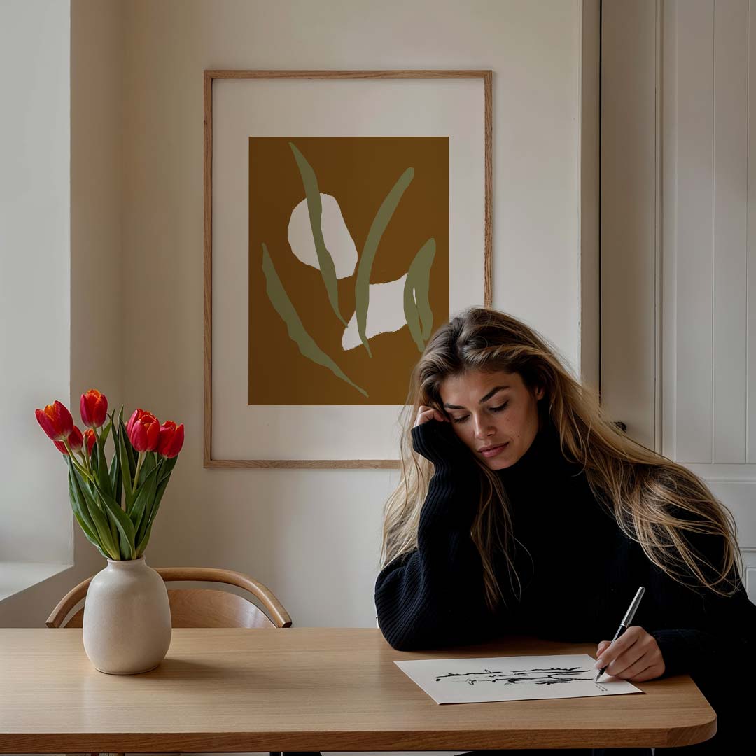 Natuurlijke Abstractie – bloemen poster in staand formaat