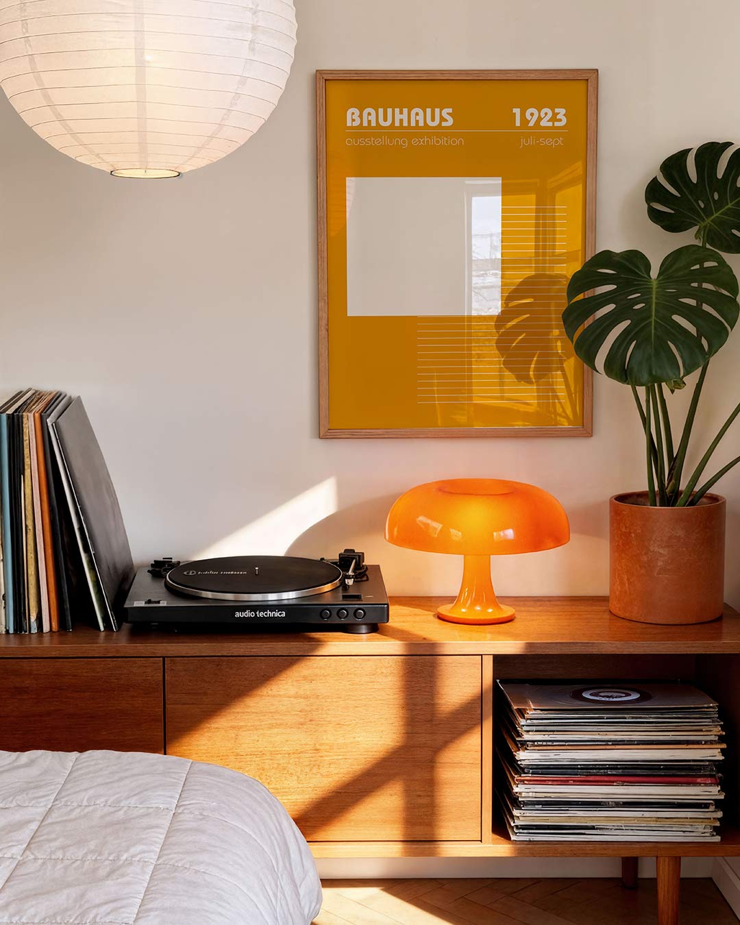 Vormen en lijnen – geometrische Bauhaus poster in staand formaat