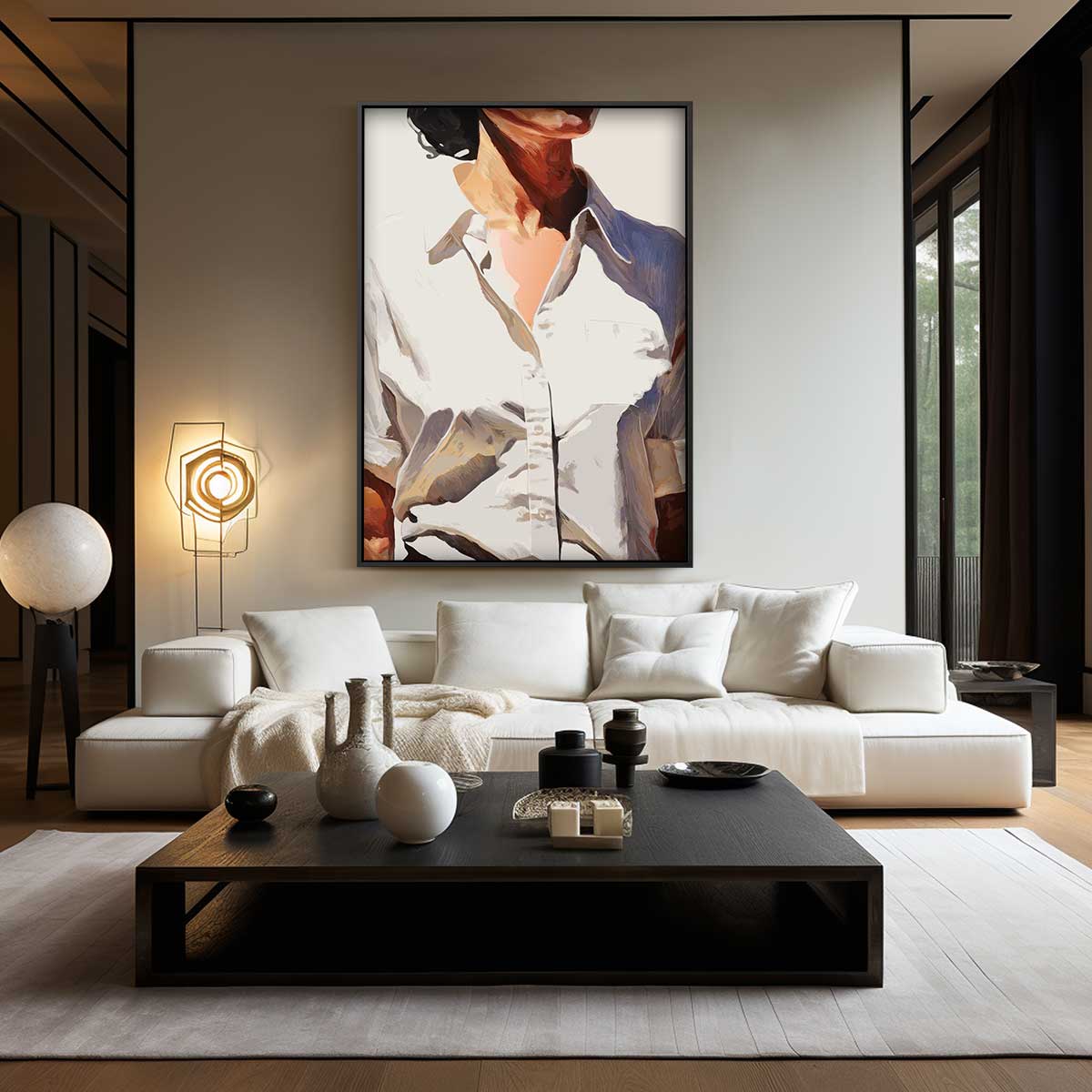 Elegante Stijl in Schilderkunst – plexiglas wanddecoratie in portret formaat