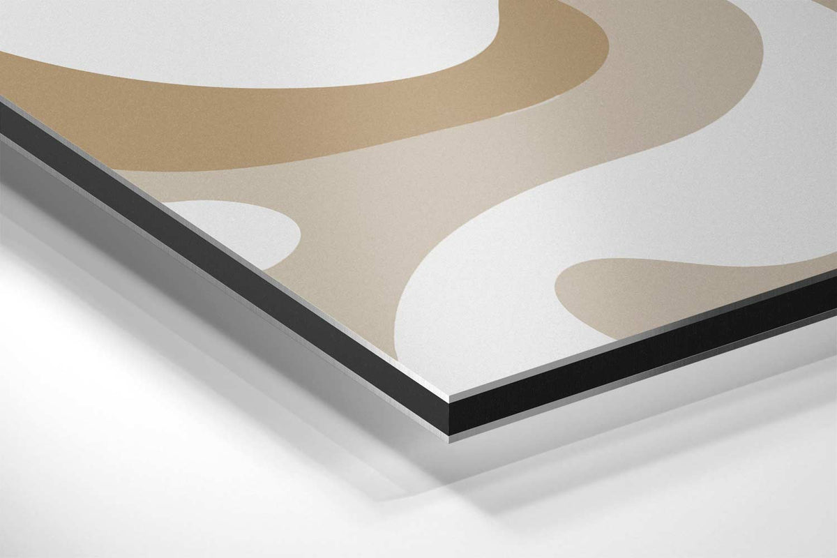 Golvende Aardetinten Wandprint – canvas kunstwerk als wanddecoratie
