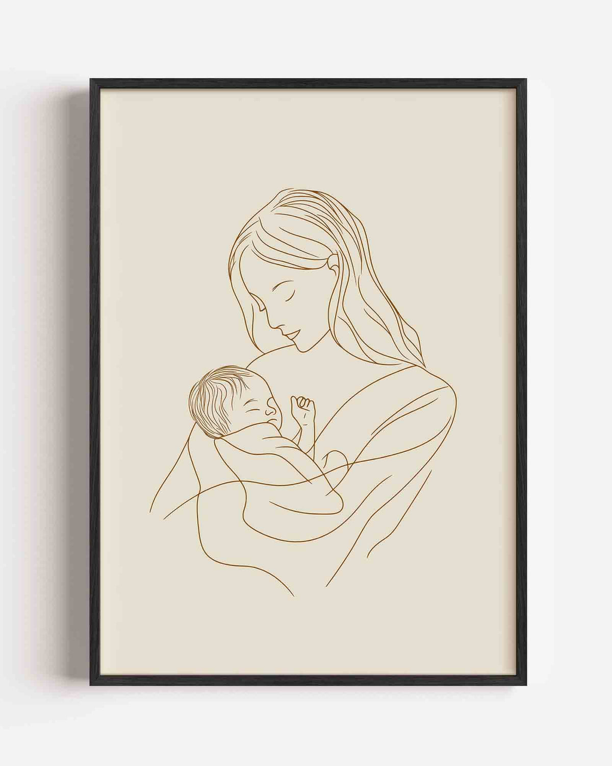 Moeder en kind – kids portret poster als wanddecoratie