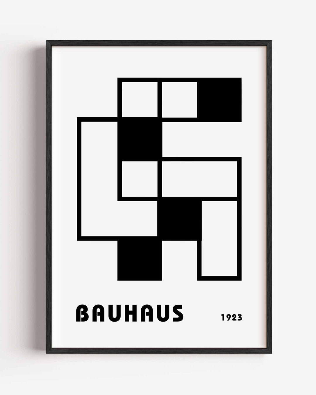 Vormritme en lijnen – staande Bauhaus poster als wanddecoratie
