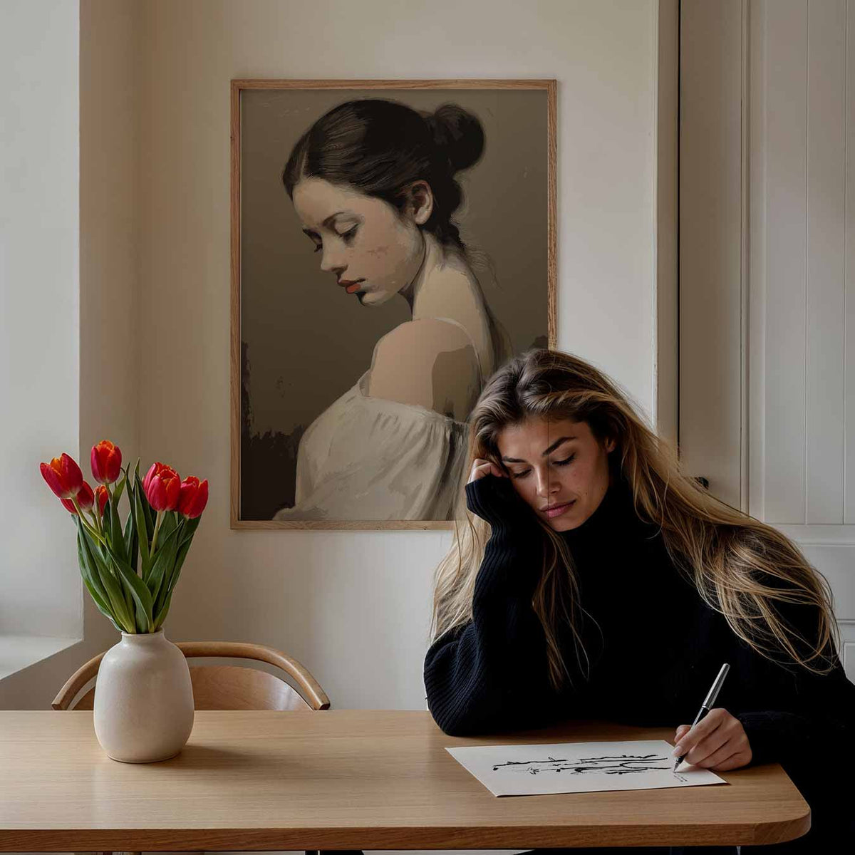 Elegante Portretposter – paasposter in staand formaat