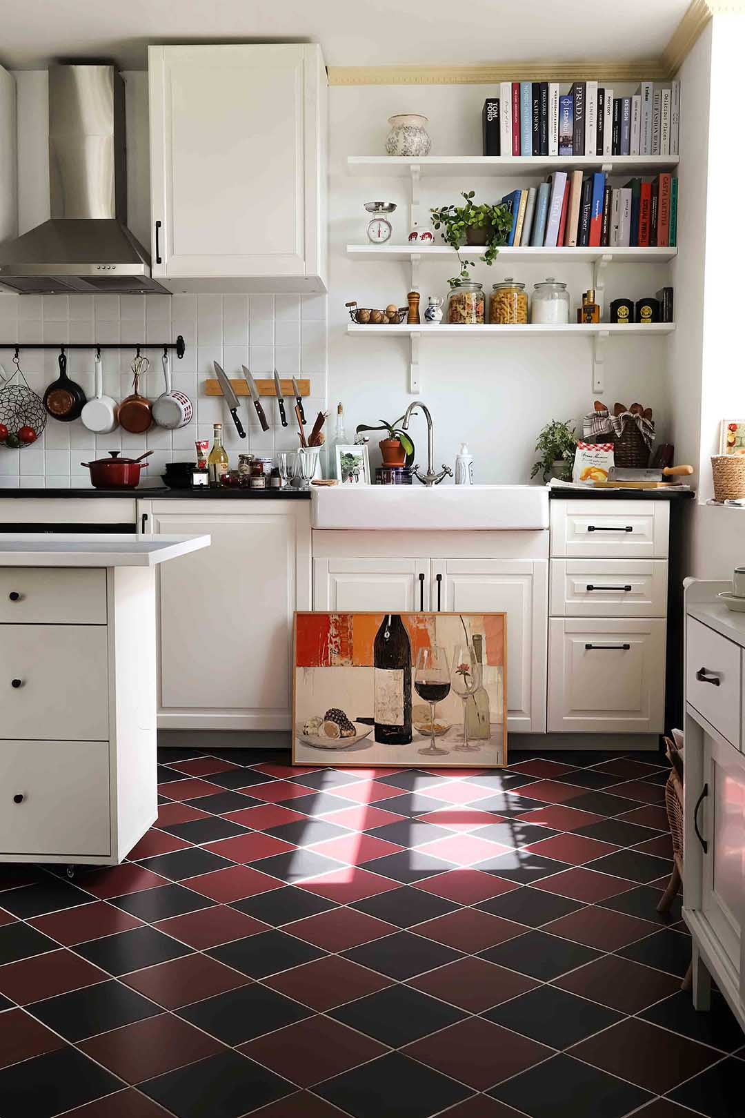 Wijn en glazen – liggende keuken wanddecoratie van WallArtistic