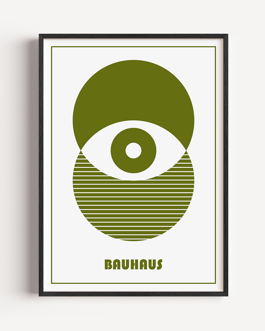 Cirkel en strepen – staande Bauhaus poster als wanddecoratie