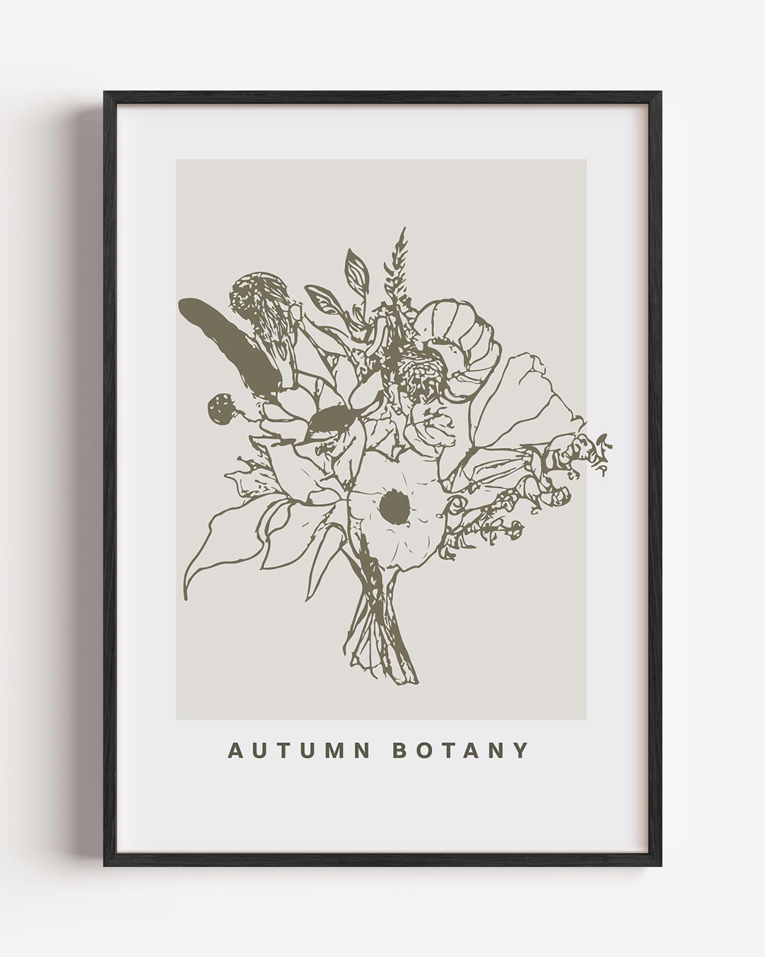 Stijlvolle Herfst Botanische – bloemen portret poster als wanddecoratie