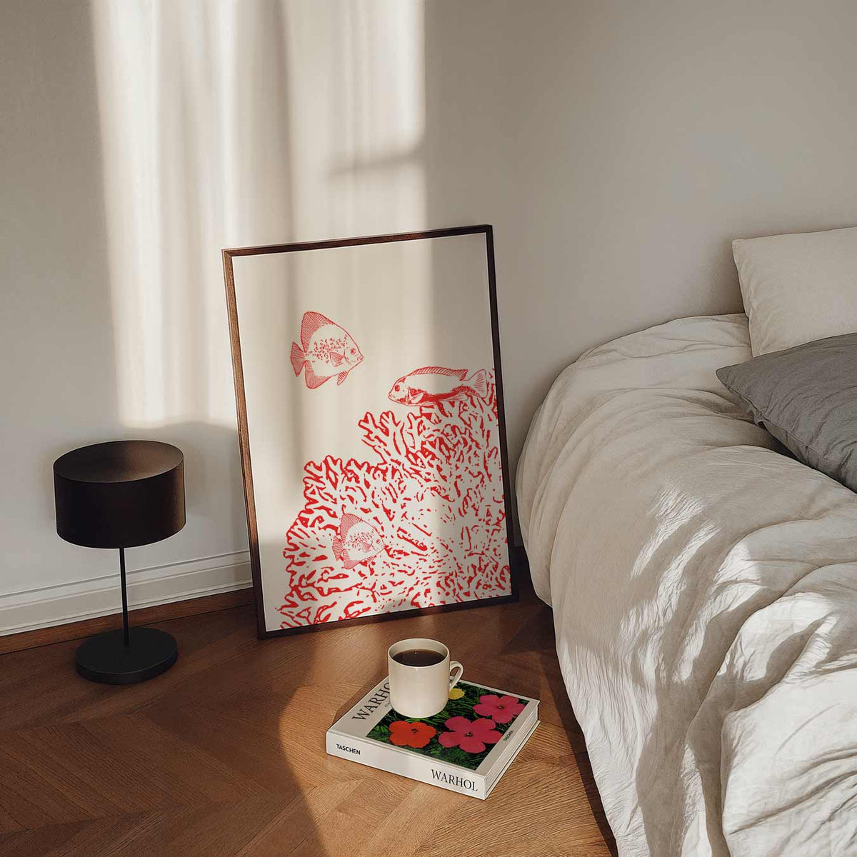 Retro Onderwaterwereld – staande dieren wanddecoratie van WallArtistic