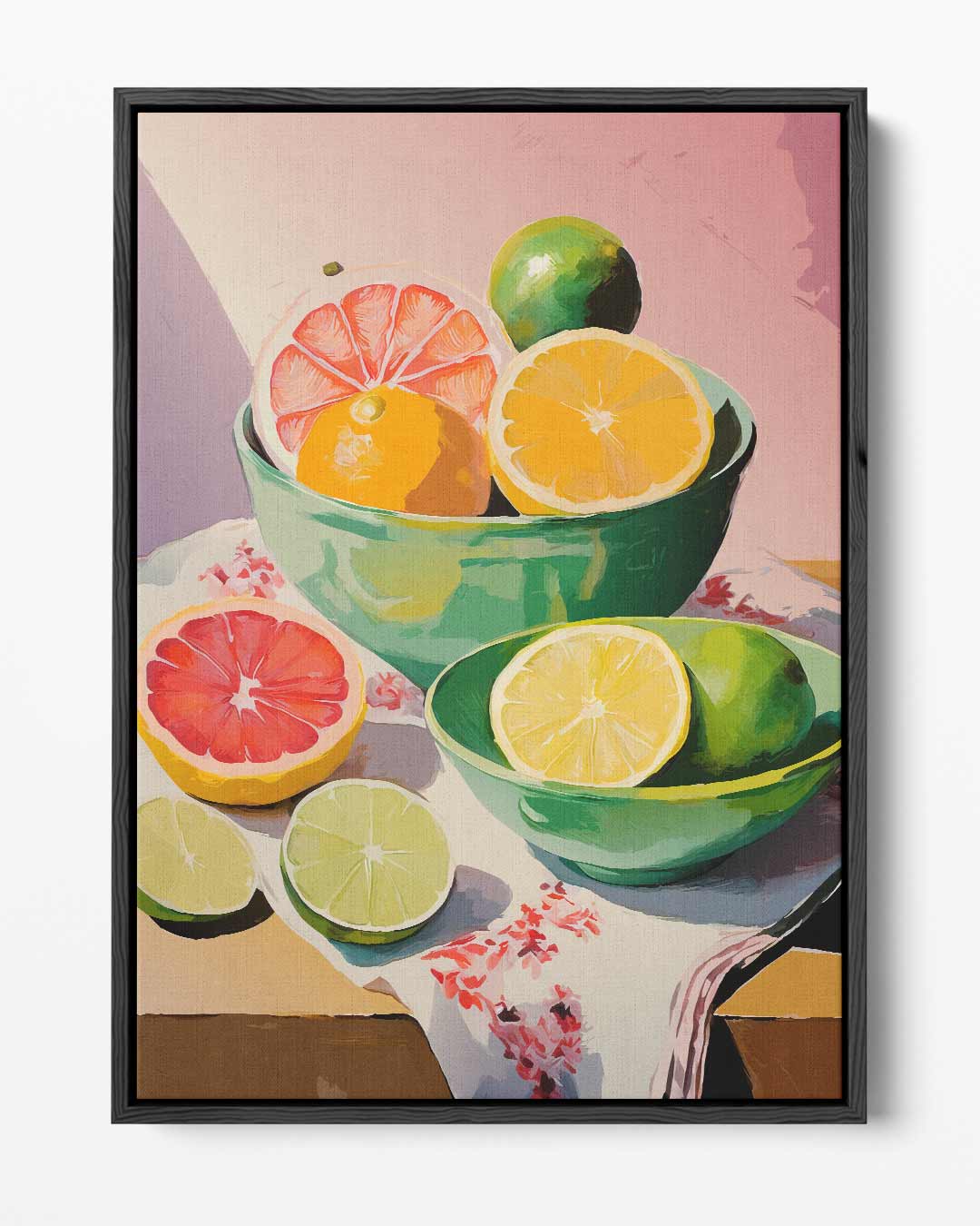 Kleurrijke Citrus Schilderij – portret kunstwerk als wanddecoratie