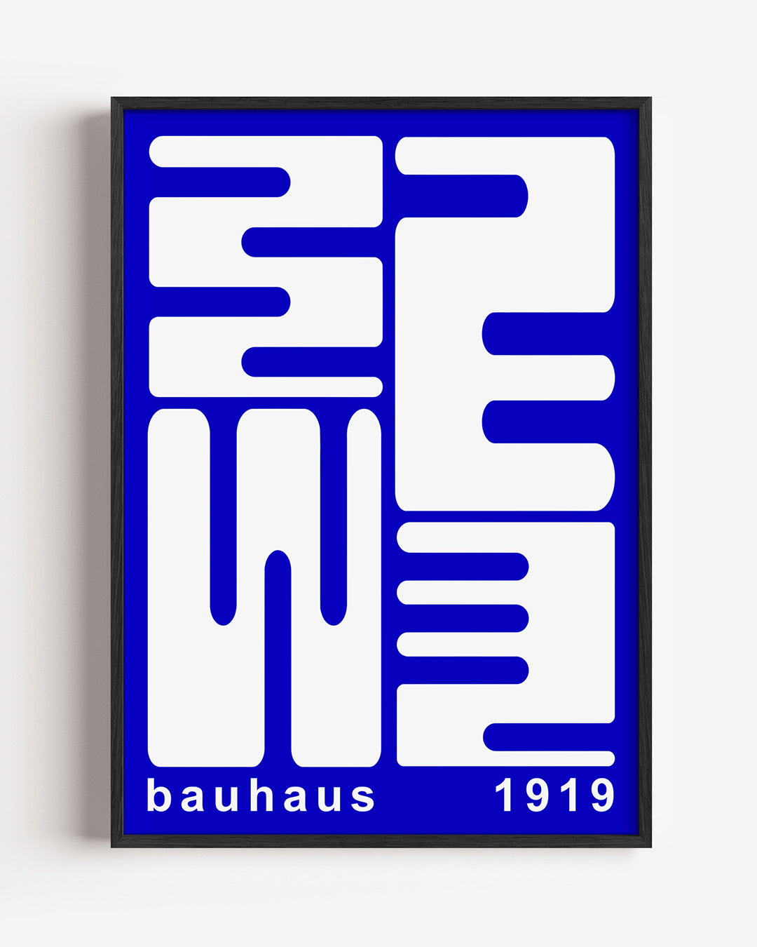 Vorm en lijnenspel – staande Bauhaus poster als wanddecoratie