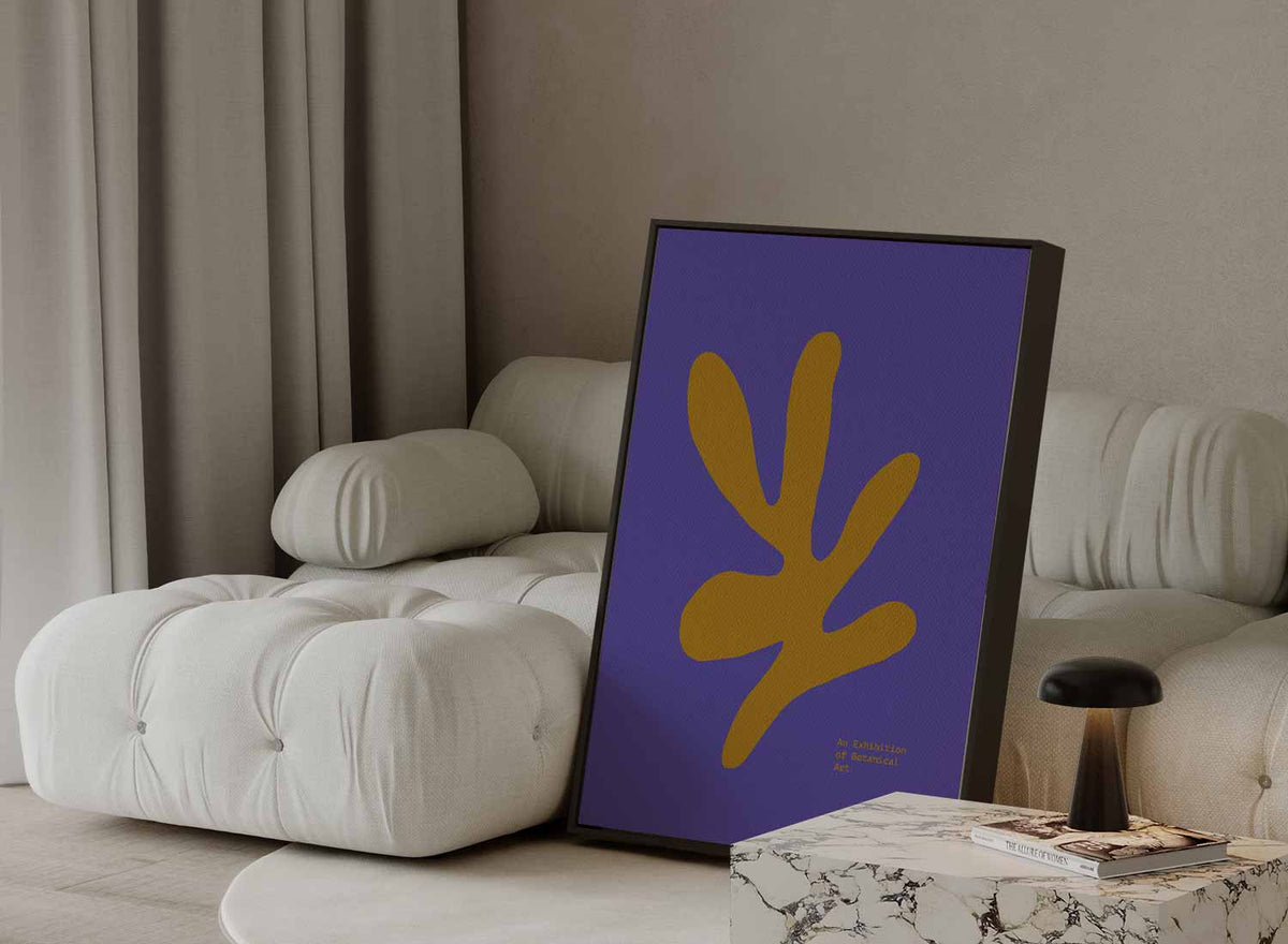 Abstracte Botanische Vormen – canvas kunstwerk als wanddecoratie