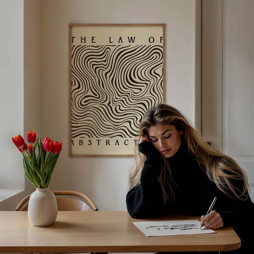 The Law of Abstraction – staande muurposter met botanische uitstraling