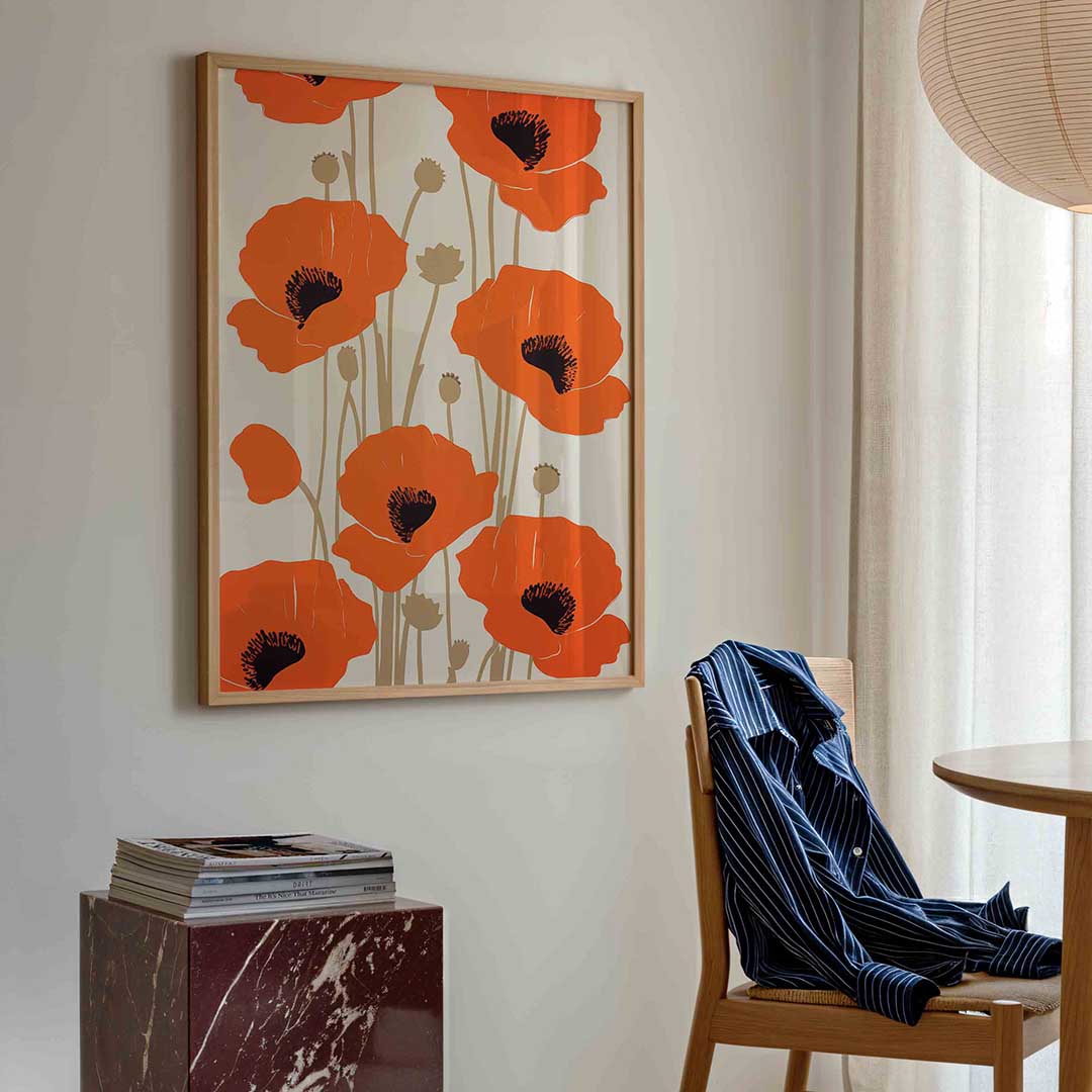 Klaprozen – bloemen poster in staand formaat