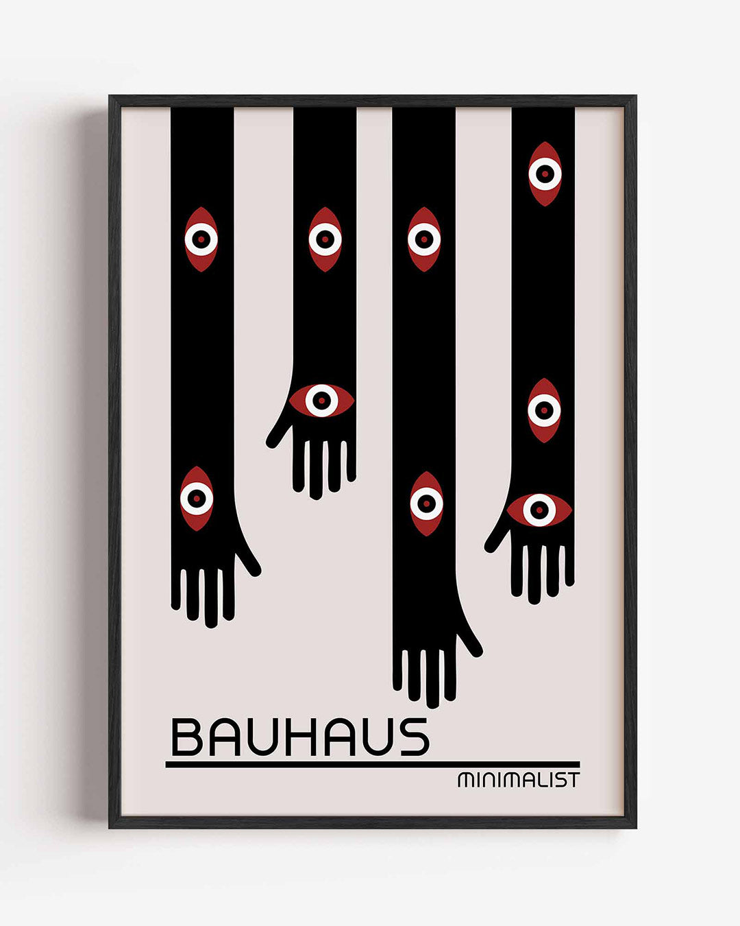 Vorm en lijnen – staande Bauhaus poster als wanddecoratie